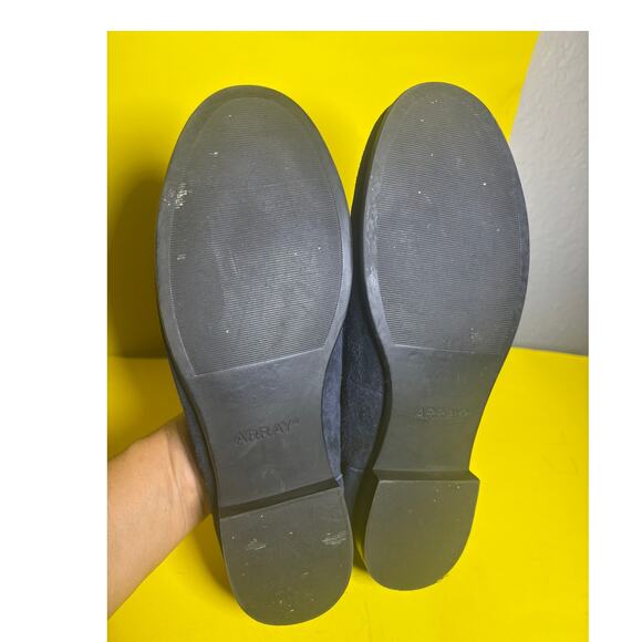 Array Women's Navy Blue Suede Leather Loafers Size 7.5 Narrow - Picture 5 of 5
